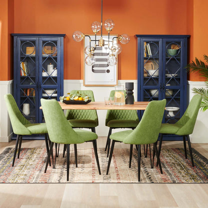 Table de salle à manger Miya avec Live Edge, bois d'acacia, métal, 60 W - Naturel | Table de salle à manger Miya de 60 po (L) en acacia et métal avec bordures Live Edge - naturel