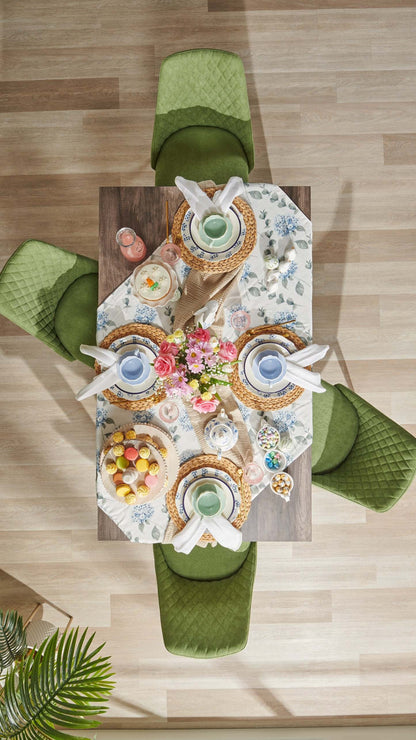 Chaise de salle à manger Miya avec tissu polyester, métal - Vert mousse | Chaise de salle à manger Miya en tissu de polyester et en métal - vert mousse