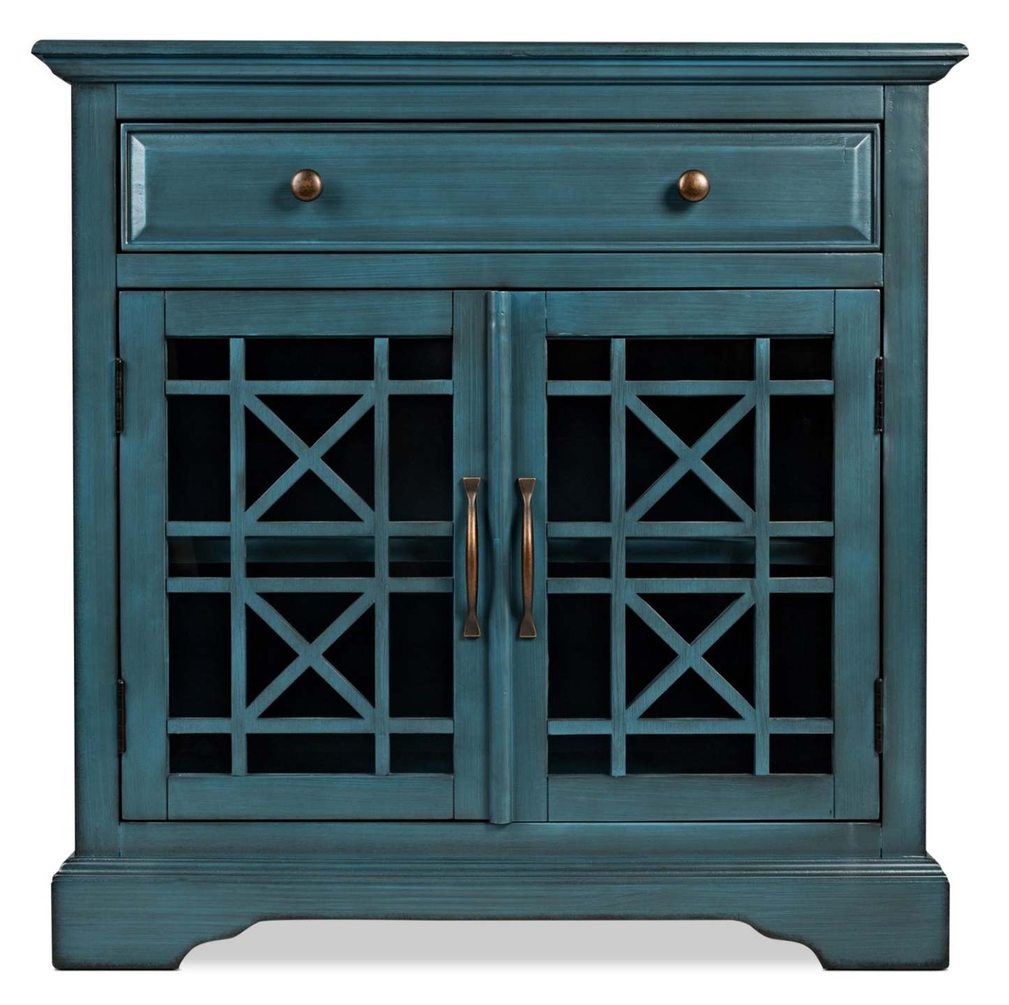 Marseille 32 Accent Cabinet with Drawer - Antique Blue|Armoire décorative Marseille de 32 po avec tiroir - bleu antique