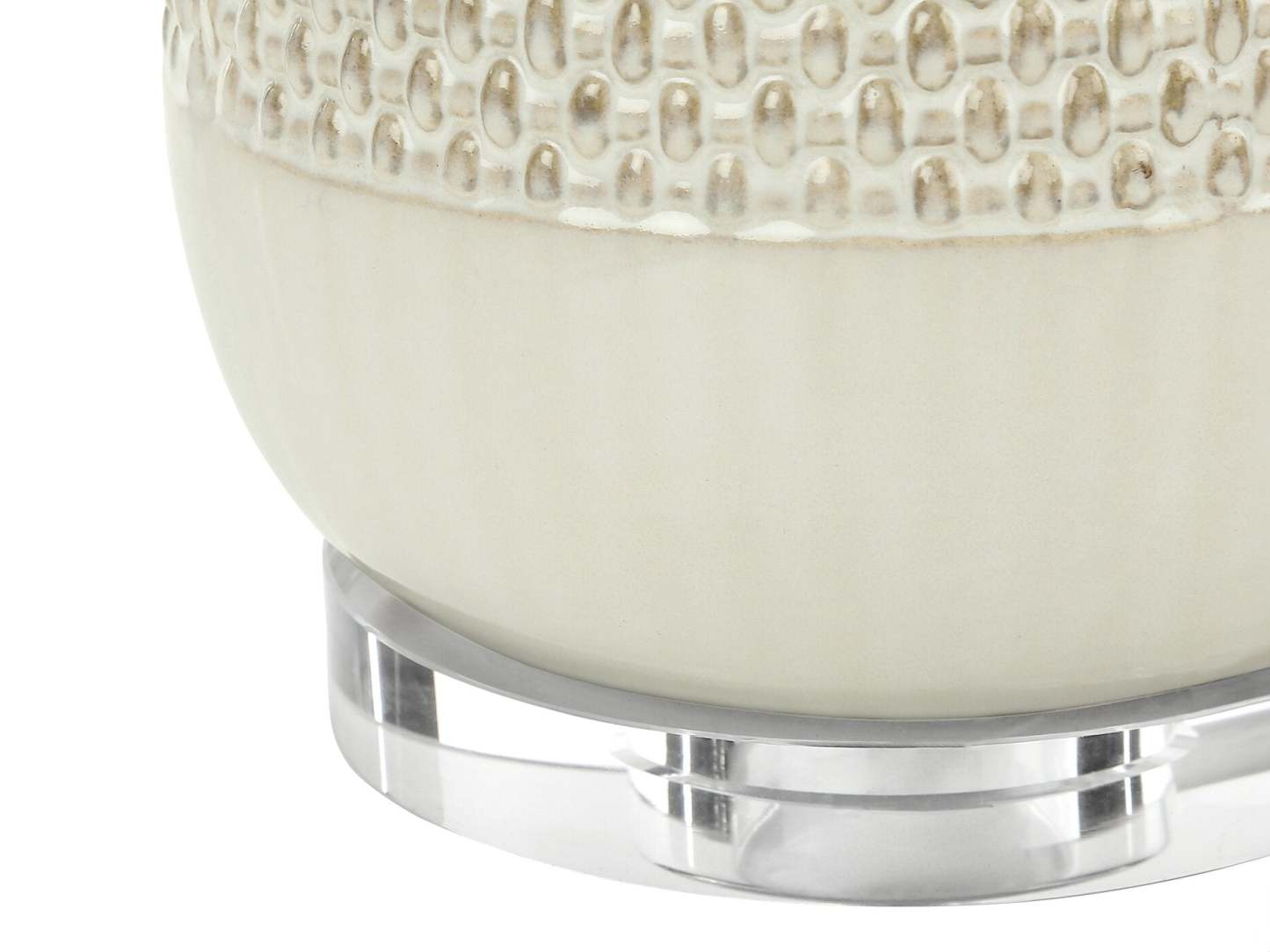 Lampe de table en céramique 31 crème|Lampe de table de 31 po en céramique crème