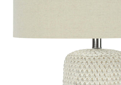 Lampe de table en céramique 31 crème|Lampe de table de 31 po en céramique crème