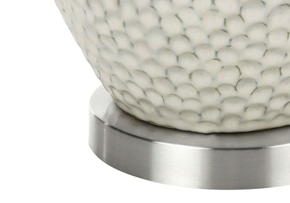 Lampe de table en céramique crème 28|Lampe de table de 28 po en céramique crème