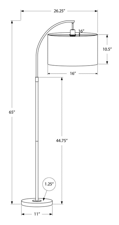 Lampadaire Arc Métallique 65 Brass|Lampe à pied arquée de 65 po en métal laiton