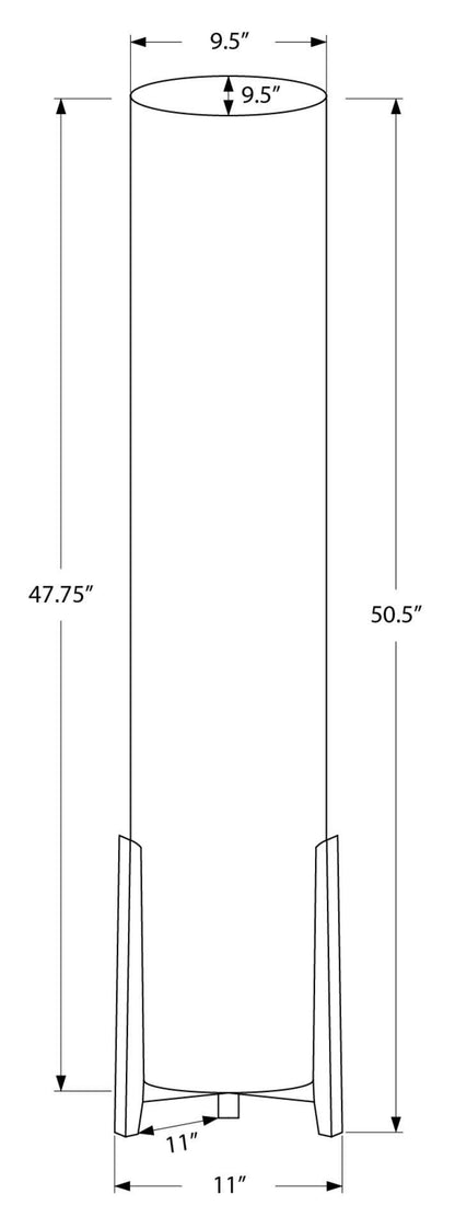 50 Lampadaire Base Aspect Bois|Lampe à pied de 50 po avec base d'apparence bois