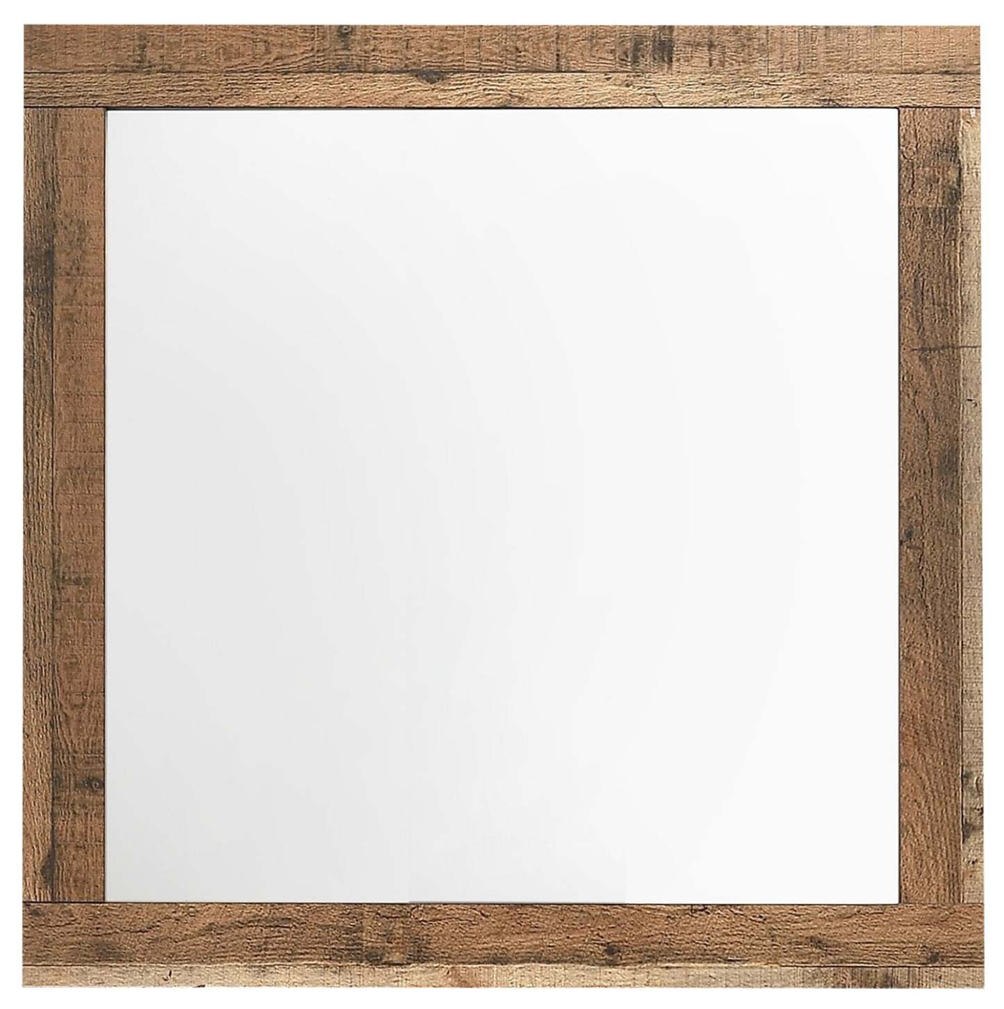 Miroir de commode de chambre à coucher rustique Mojave - brun naturel