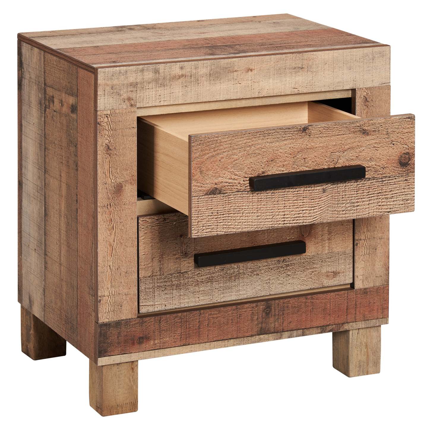 Table de chevet à 2 tiroirs Mojave, 21,5 L x 22,9 H, Rustique – Marron naturel | Table de nuit rustique Mojave de 21,5 po (L) x 22,9 po (H) à 2 tiroirs - brun naturel