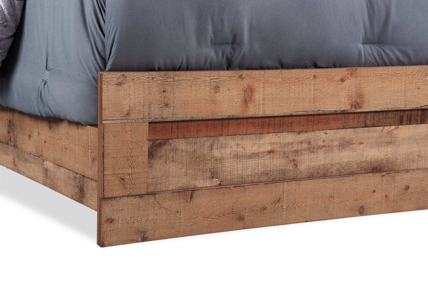 Lit à panneaux Mojave avec tête de lit et cadre, rustique, marron - Queen Size | Lit à panneau Mojave rustique avec tête de lit et cadre de lit, brun - format grand lit