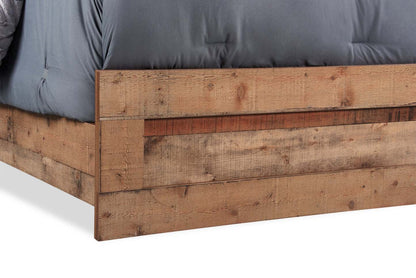 Lit à panneaux Mojave avec tête de lit et cadre, rustique, marron - Queen Size | Lit à panneau Mojave rustique avec tête de lit et cadre de lit, brun - format grand lit