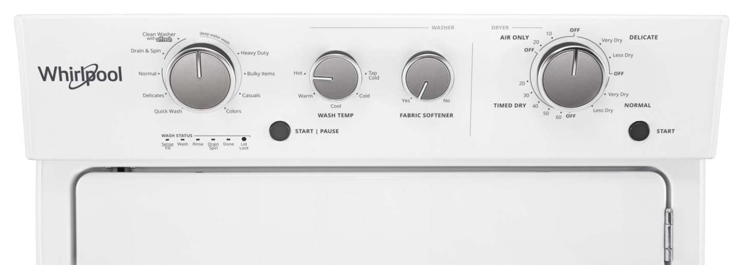 Bain à remous 5,9 Cu. Fort. Sécheuse à gaz - Blanc - WGT4027HW | Sécheuse à gaz Whirlpool de 5,9 pi³ - blanche - WGT4027HW