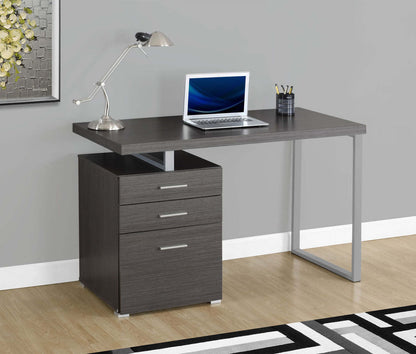 Bureau d'ordinateur Rimini 48 à 3 tiroirs - Gris|Bureau d'ordinateur Rimini de 48 po à 3 tiroirs - gris