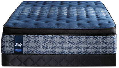 Sealy Posturepedic Plus Mornington Medium Euro Pillow-Top Low-Profile Split Queen Mattress Set|Ensemble semi-ferme Euro-plateau divisé à profil bas Mornington Posturepedic Plus Sealy pour grand lit