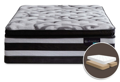 Serta iComfort® Manolo Medium Super Pillow-Top Split Queen Mattress Set|Ensemble semi-ferme à plateau-coussin épais divisé Manolo iComfort de Serta pour grand lit