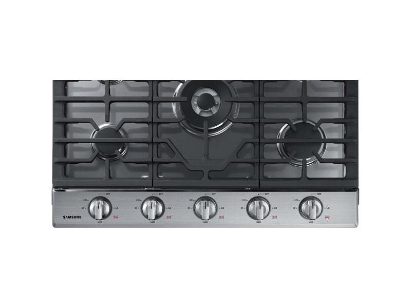 Surface de cuisson à gaz intelligente Samsung de 30 po à 5 brûleurs - acier inoxydable - NA30N6555TS/AA | Samsung 30 5-Burner Smart Gas Cooktop - Stainless Steel - NA30N6555TS…