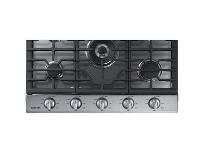Surface de cuisson à gaz intelligente Samsung de 30 po à 5 brûleurs - acier inoxydable - NA30N6555TS/AA | Samsung 30 5-Burner Smart Gas Cooktop - Stainless Steel - NA30N6555TS…