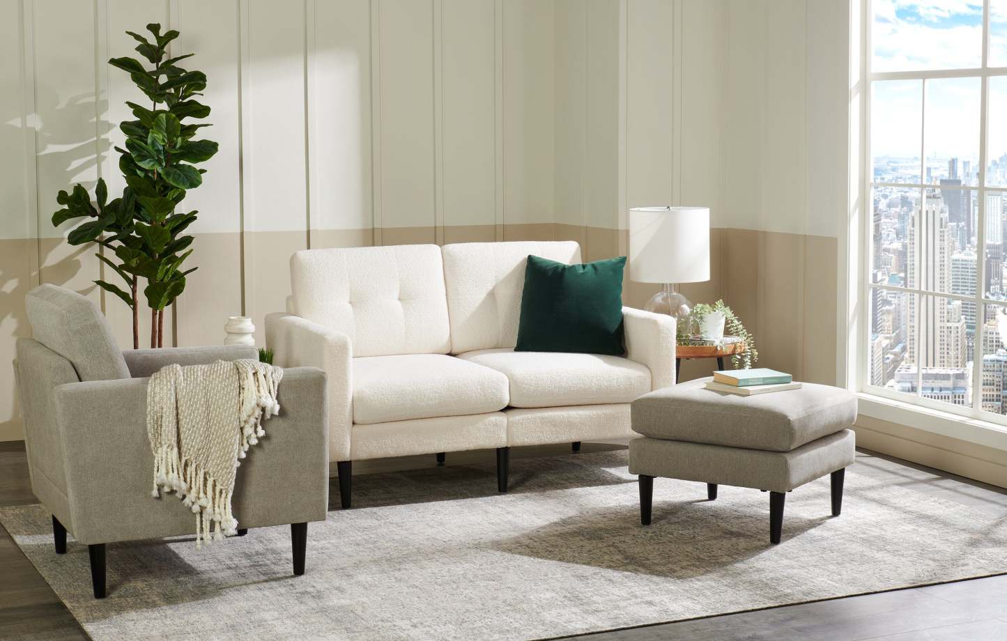 Table d'appoint ronde Nashik de 20 po - Brun