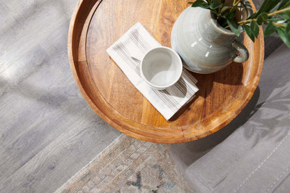 Table d'appoint ronde Nashik de 20 po - Brun