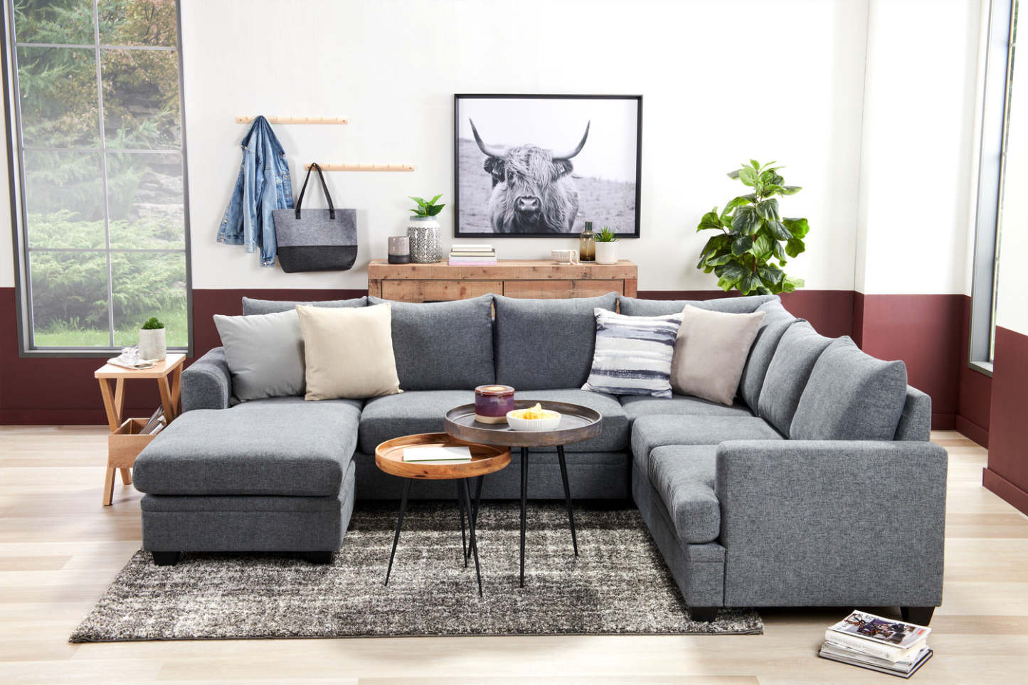 Table d'appoint ronde Nashik de 20 po - Brun