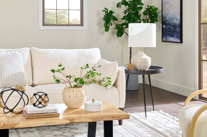 Table d'appoint ronde Nashik 24 po - Gris-brun