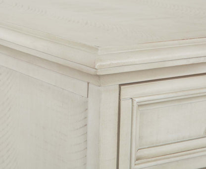 Table de fauteuil traditionnelle Newman de 18 po avec rangement - pin blanc albâtre