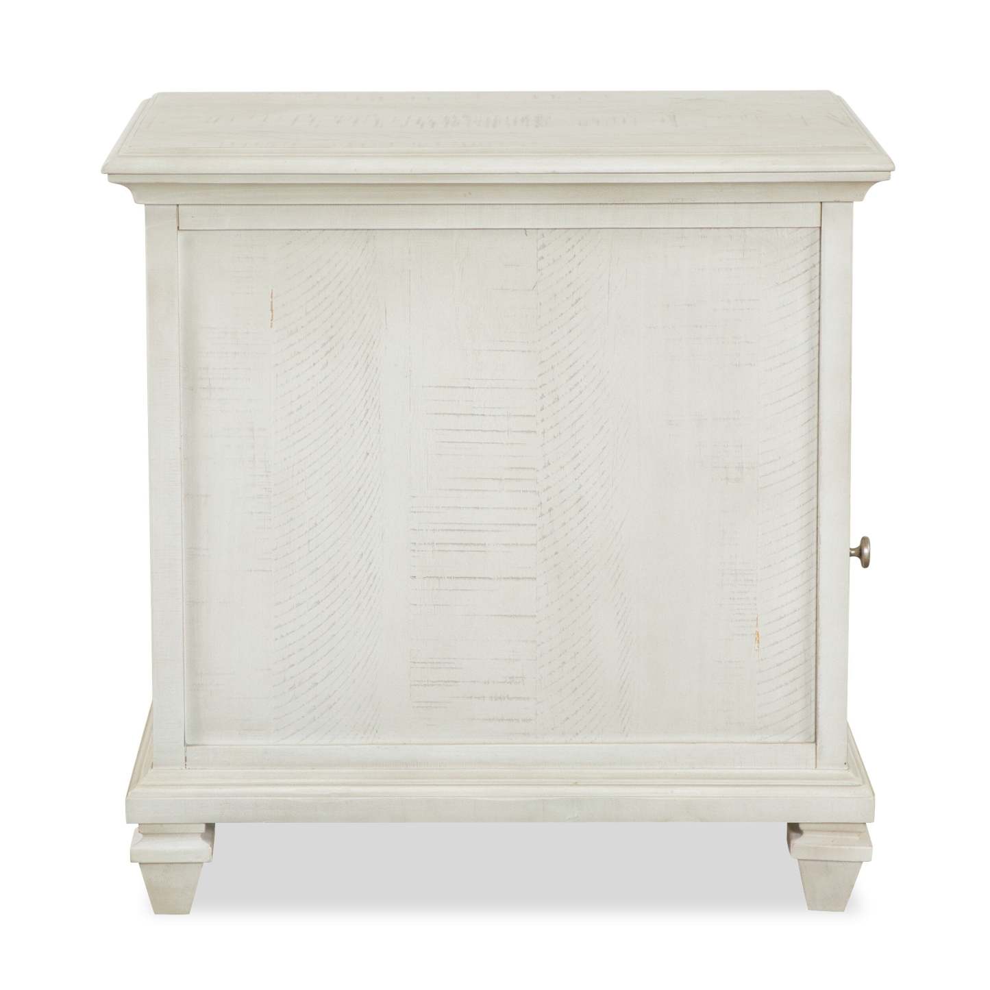 Table de fauteuil traditionnelle Newman de 18 po avec rangement - pin blanc albâtre