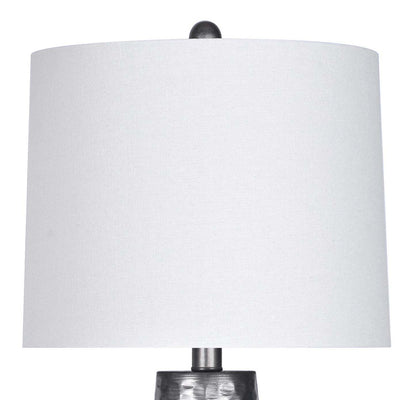 26 Lampe de table vintage en métal martelé|Lampe de table rétro de 26 po en métal martelé