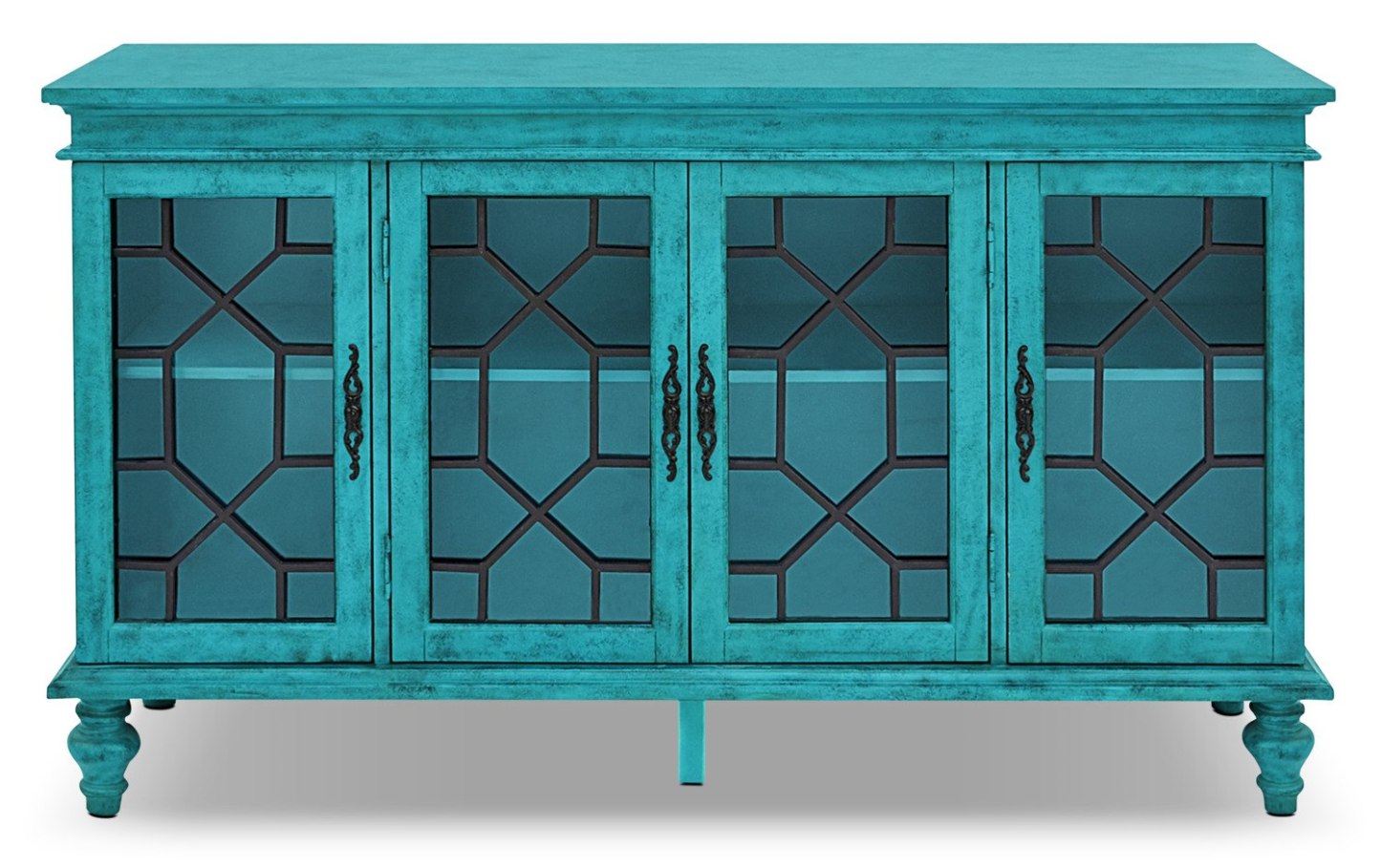 Rigolet 60 4-Door Accent Cabinet - Blue|Armoire décorative Rigolet de 60 po avec 4 portes - bleue