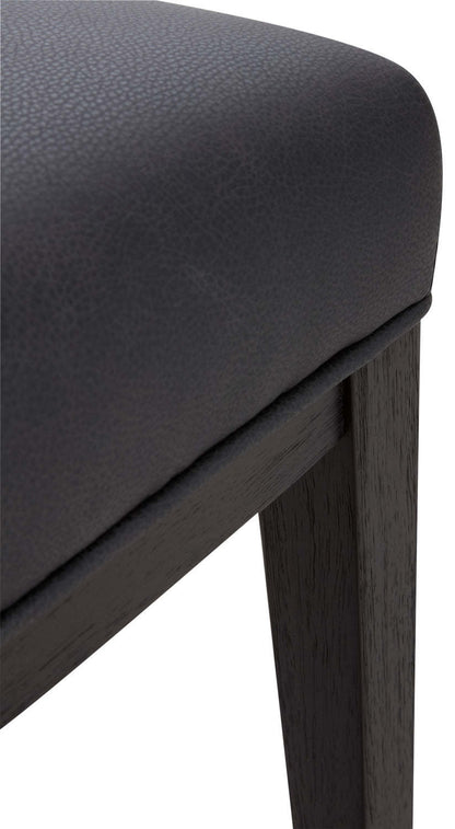 Quinn Barstool with Vegan Leather Fabric - Grey | Tabouret bar Quinn en tissu de cuir végétalien - gris