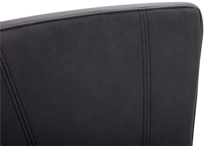 Quinn Barstool with Vegan Leather Fabric - Grey | Tabouret bar Quinn en tissu de cuir végétalien - gris