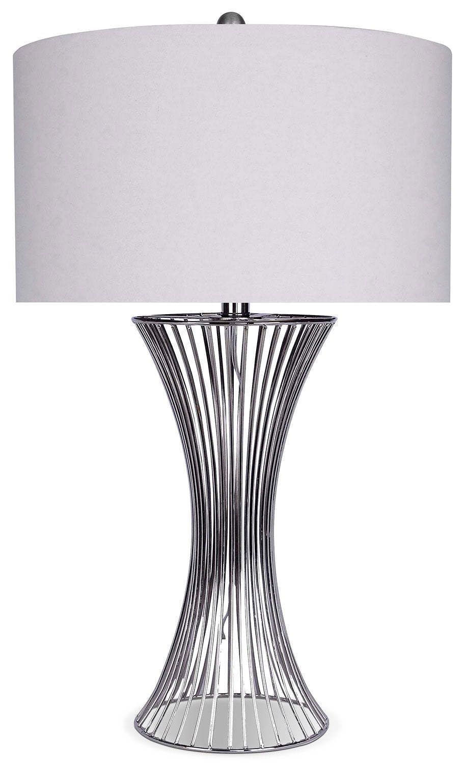 Lampe de table de style cage en nickel