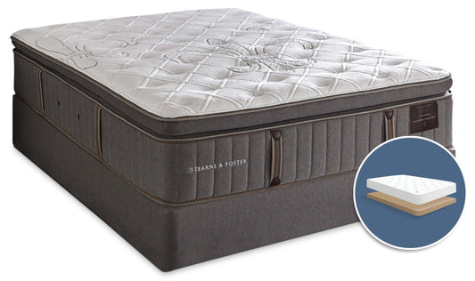 Stearns & Foster Eastminster Pillow-Top Low-Profile Full Mattress Set|Ensemble matelas à plateau-coussin à profil bas Eastminster de Stearns & Foster pour lit double