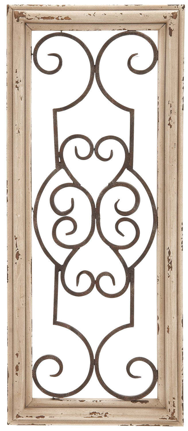 Panneau mural de type fenêtre en métal – 10 po x 25 po