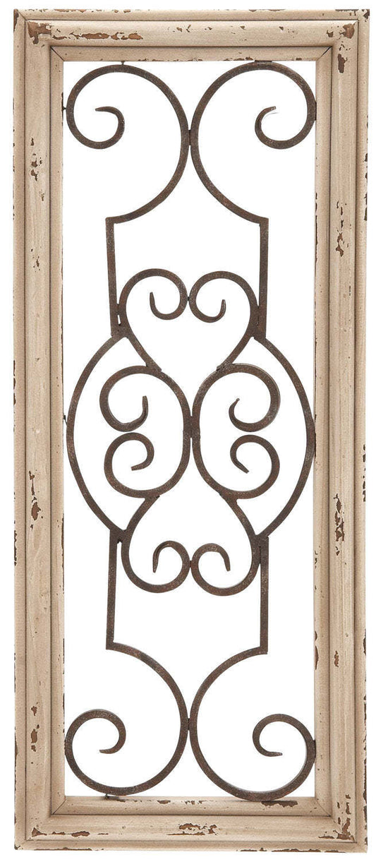 Panneau mural de type fenêtre en métal – 10 po x 25 po