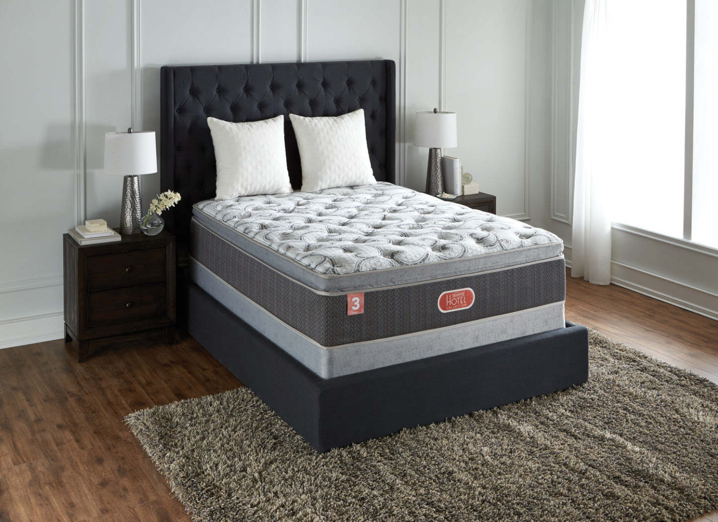 Beautyrest® Hotel Diamond 3 Firm Hi-Loft Pillow-Top Twin Mattress Set|Ensemble matelas ferme à plateau-coussin épais Hotel Diamond 3 Beautyrest pour lit simple