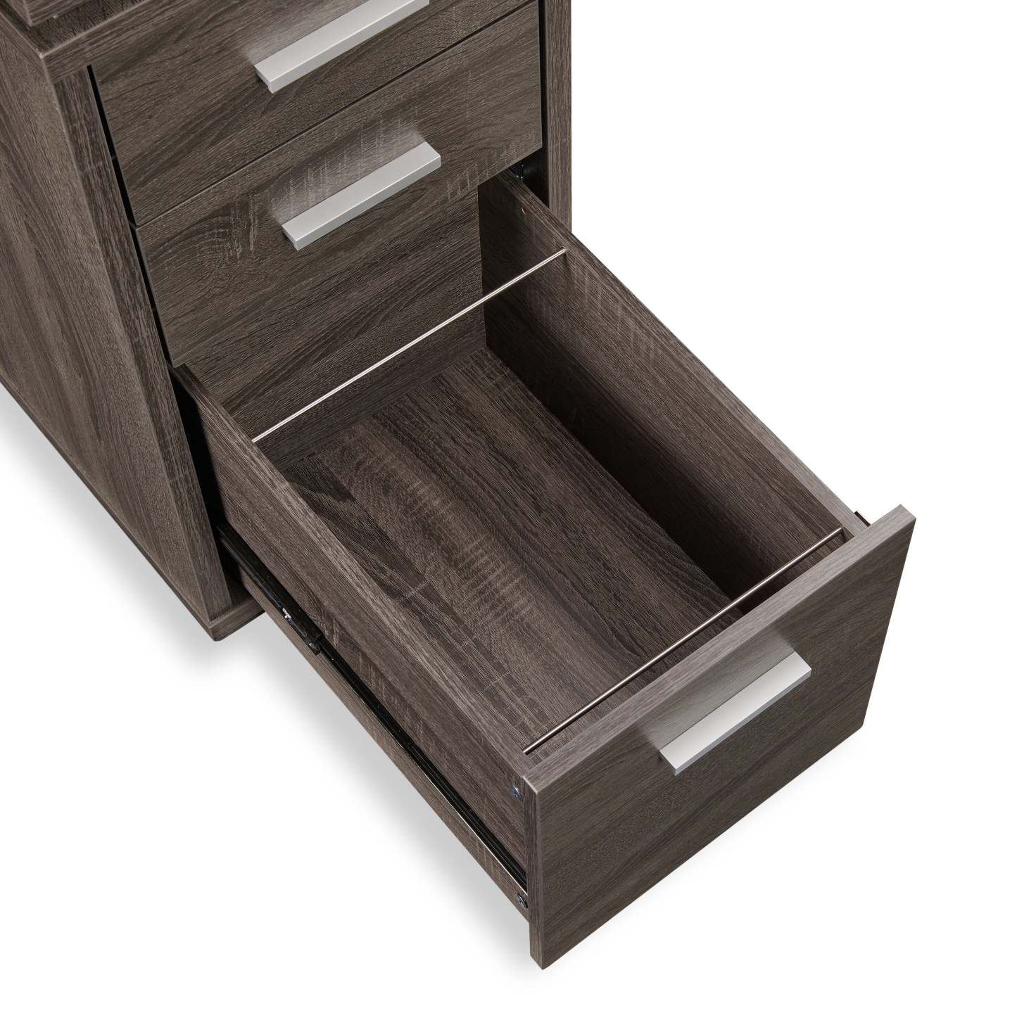 Bureau d'angle pliable Oliver 60 avec rangement et ports USB - Gris|Bureau en coin pliable Oliver de 60 po avec rangement et ports USB - gris