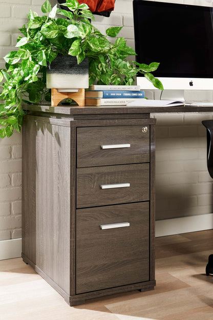 Bureau d'angle pliable Oliver 60 avec rangement et ports USB - Gris|Bureau en coin pliable Oliver de 60 po avec rangement et ports USB - gris