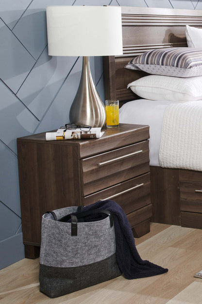 Olivia 6 pièces Ensemble de chambre à coucher avec lit de rangement, commode, miroir et table de nuit, fabriqué au Canada, gris - format grand lit