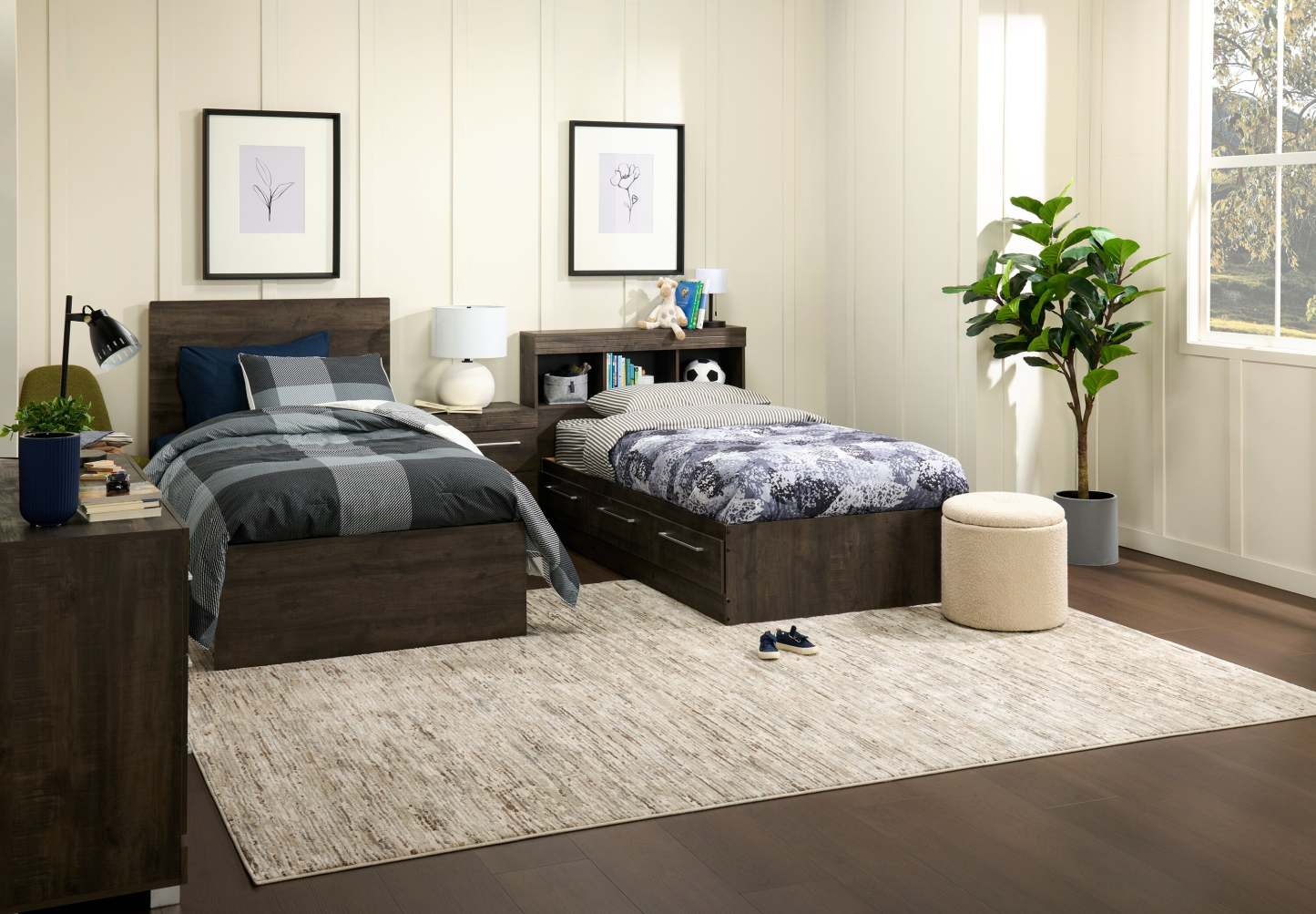 Ensemble d'édredon double 3 pièces Charlie - Gris | Ensemble d'édredon Charlie de 3 pièces pour lit simple - gris | CHARL3TW