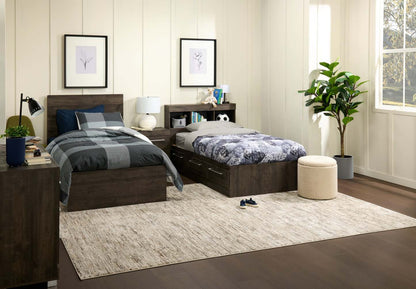 Ontario 14,75 po Pouf de rangement rond en tissu - blanc