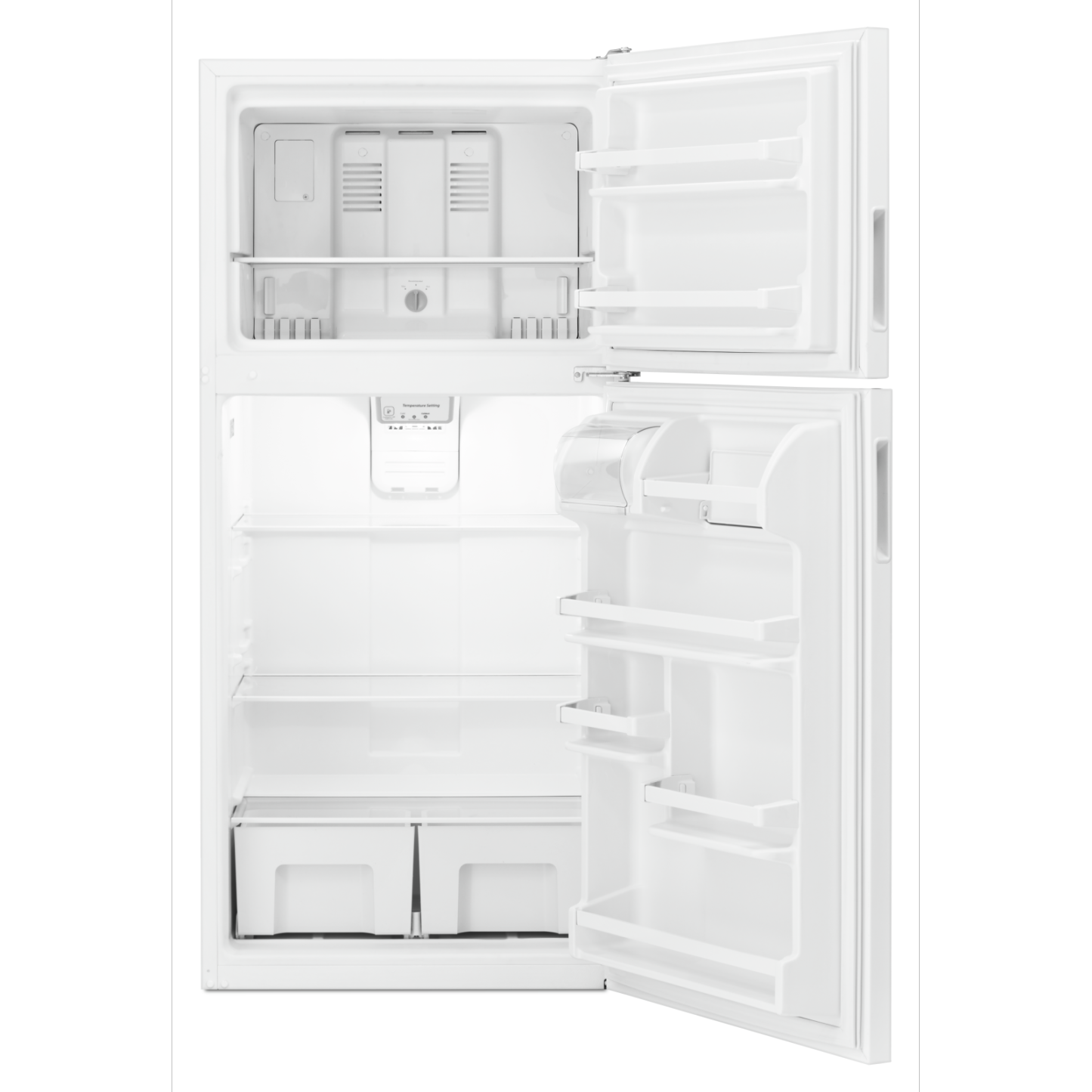 Réfrigérateur Amana de 30 pi³ et de 18 po à congélateur supérieur - blanc - ART318FFDW | Amana 30 18 Cu. Ft. Top-Mount Refrigerator - White - ART318FFDW