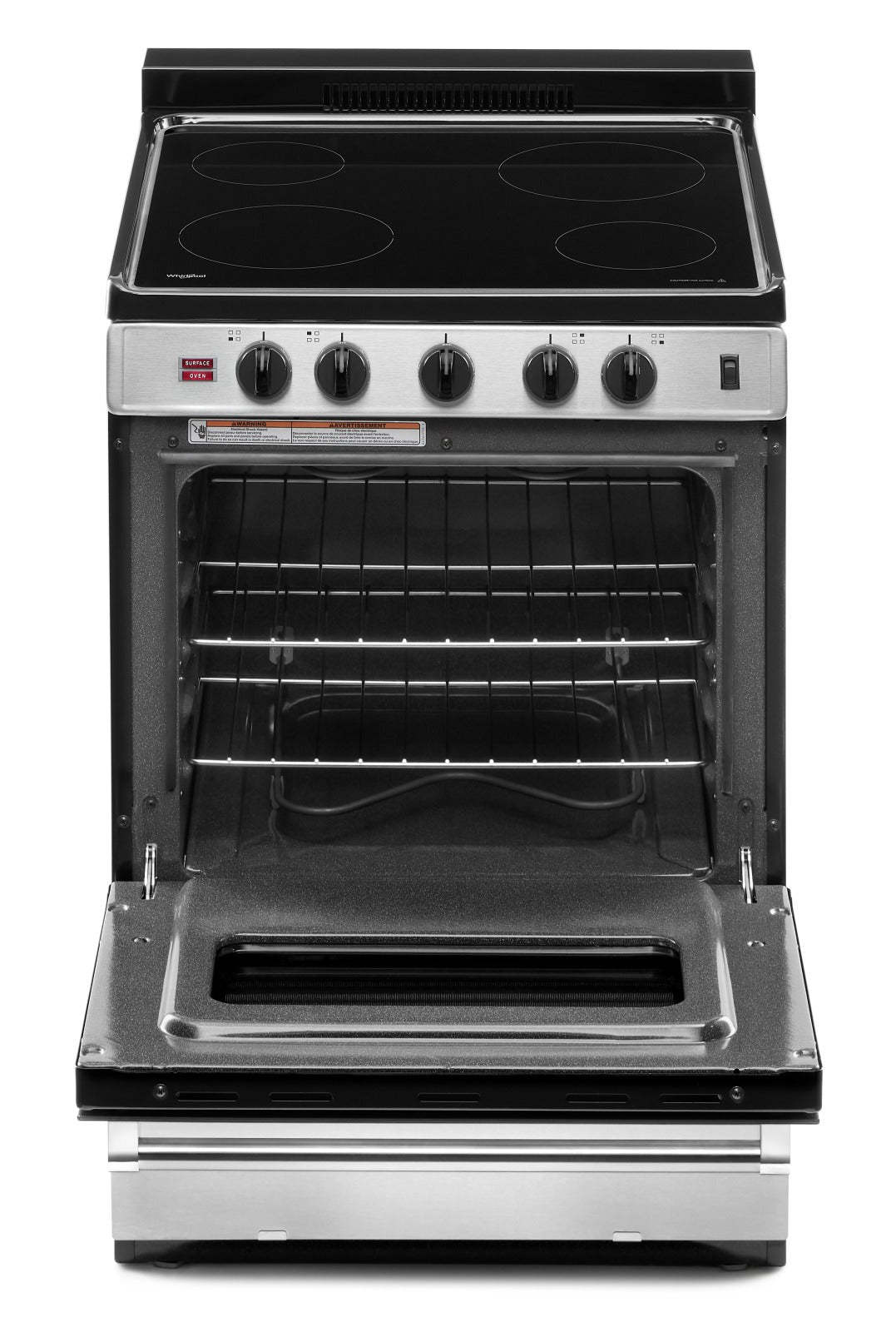 Cuisinière électrique Whirlpool de 2,96 pi³ - acier inoxydable - YWFE50M4HS