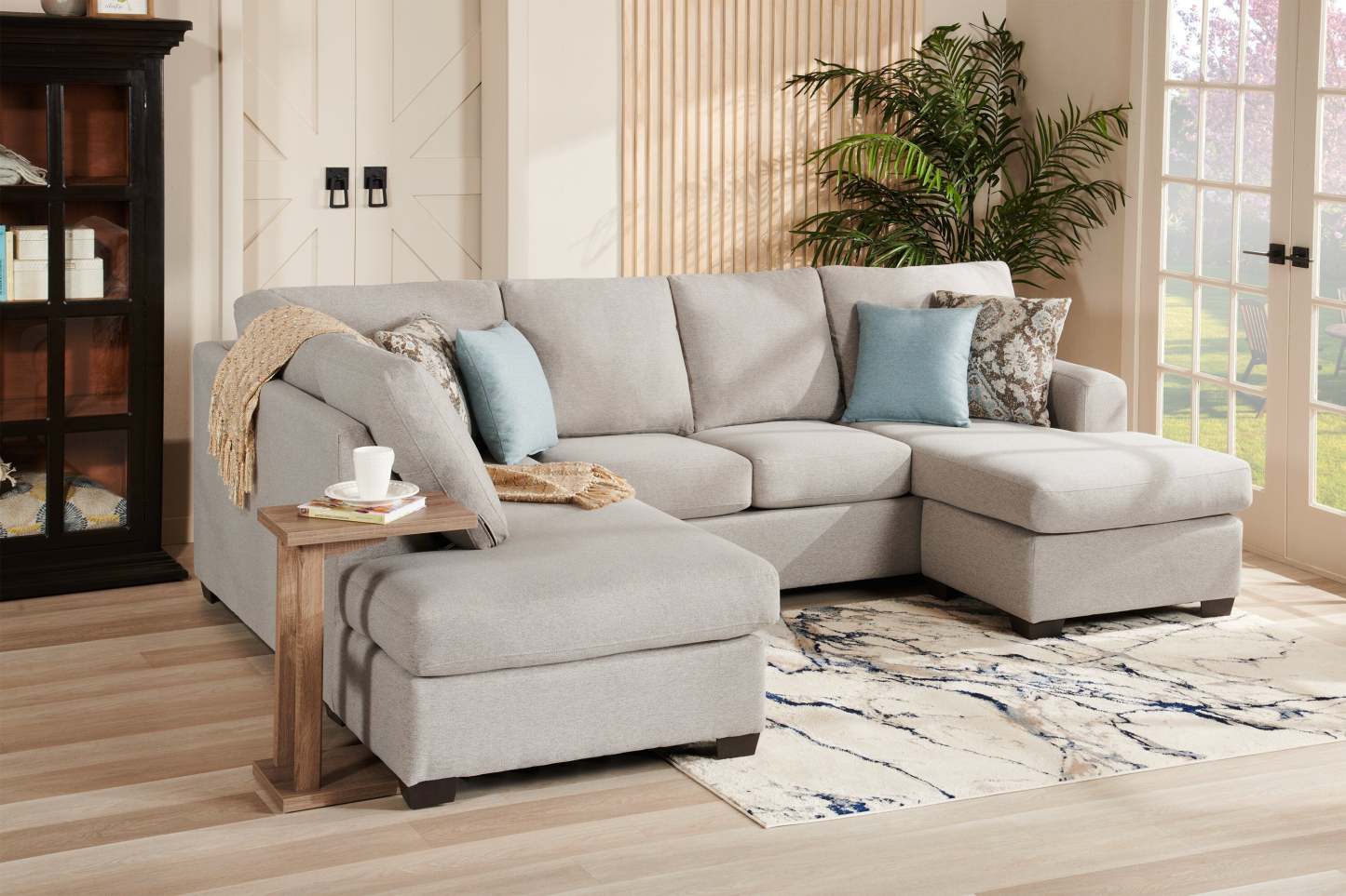 Tapis bleu Rowann – 5'3 x 7'6 | Tapis Rowann bleue - 5 pi 3 po x 7 pi 6 po | ROWANN06