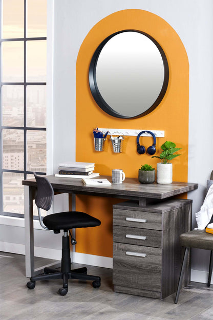 Bureau réversible Oscar 47 avec rangement - Gris|Bureau réversible Oscar de 47 po avec rangement - gris