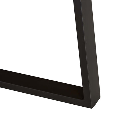 Table de salle à manger Oskar en bois d'acacia et métal, 79 po - naturelle et noire | Table de salle à manger Oskar, bois d'acacia et métal, 79 W - Naturel et noir