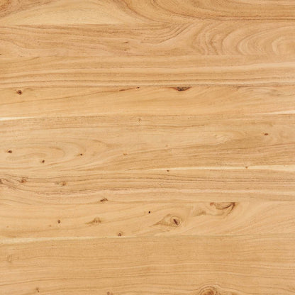 Table de salle à manger Oskar en bois d'acacia et métal, 79 po - naturelle et noire | Table de salle à manger Oskar, bois d'acacia et métal, 79 W - Naturel et noir