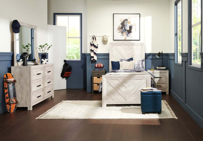 Ottawa 14.75 Square Fabric Storage Ottoman - Navy|Pouf de rangement carré Ottawa de 14,75 po en tissu - bleu marine