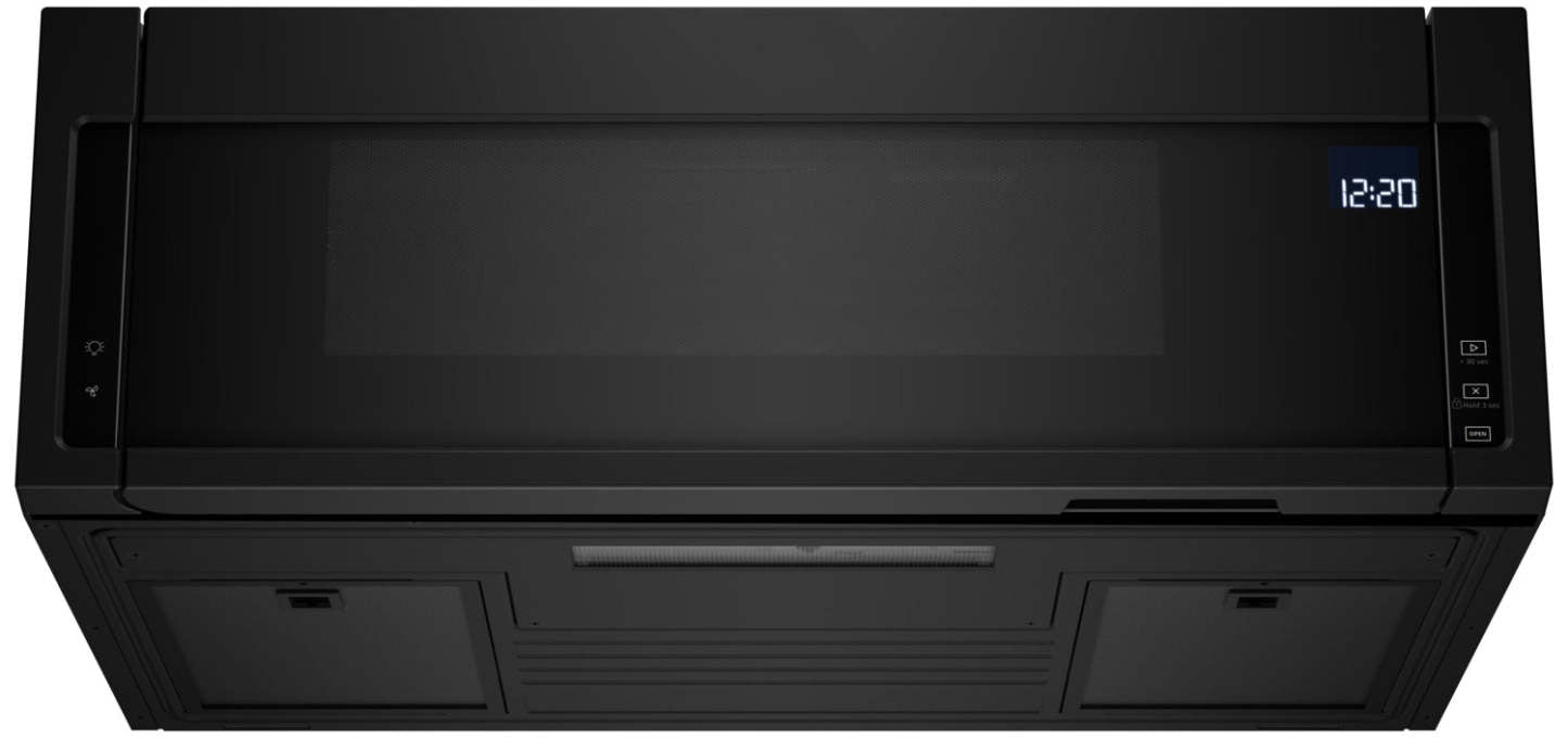 Tourbillon 1,1 Cu. Fort. Micro-ondes à cuisinière mince avec cuisson de 900 watts - Noir - YWML55011HB | Four à micro-ondes à hotte intégrée mince Whirlpool de 1,1 pi³ avec cuisson à 900 W - noir - YWML550…