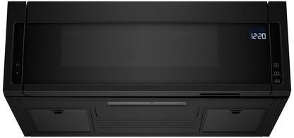 Tourbillon 1,1 Cu. Fort. Micro-ondes à cuisinière mince avec cuisson de 900 watts - Noir - YWML55011HB | Four à micro-ondes à hotte intégrée mince Whirlpool de 1,1 pi³ avec cuisson à 900 W - noir - YWML550…