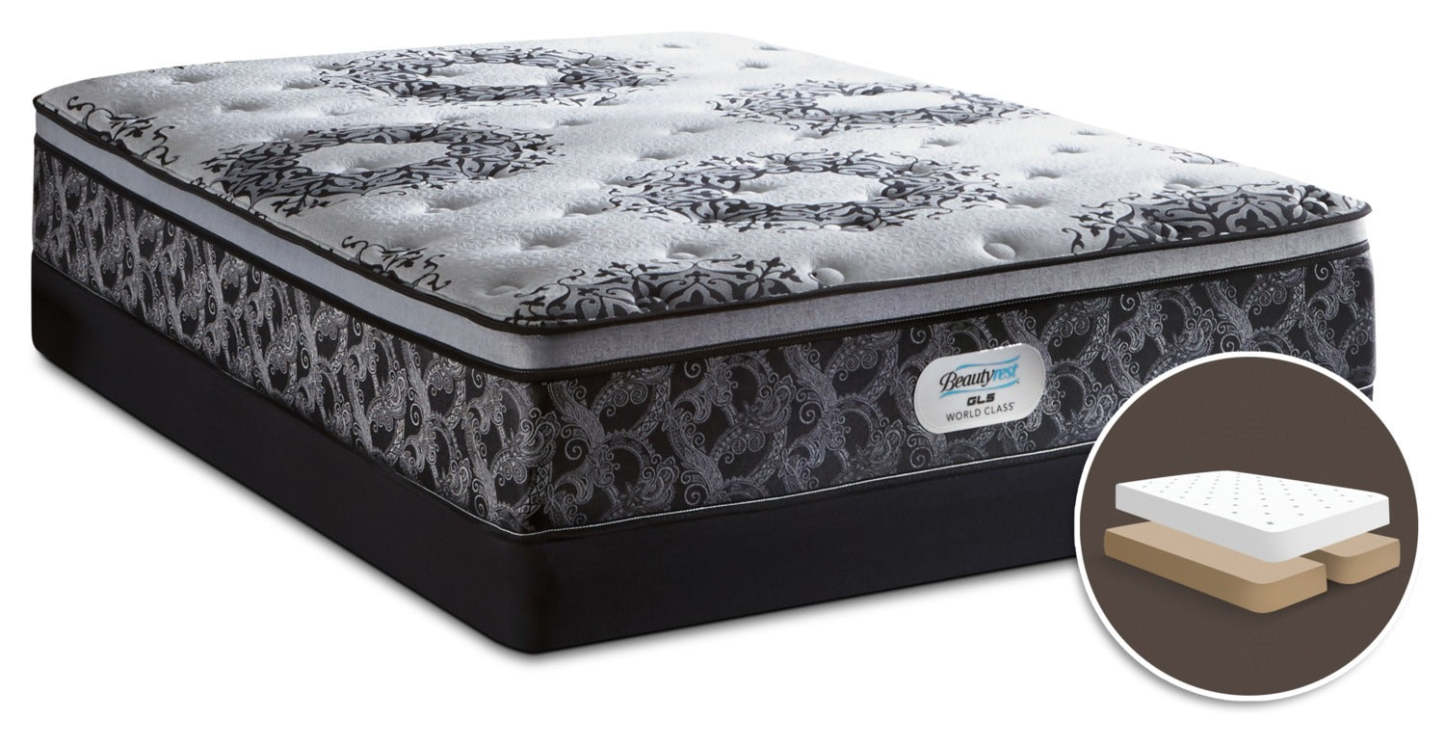 Beautyrest GL5 World Class Axis Euro-Top Firm Split Queen Mattress Set|Ensemble matelas ferme à Euro-plateau divisé GL5 World Class Axis de Beautyrest pour grand lit