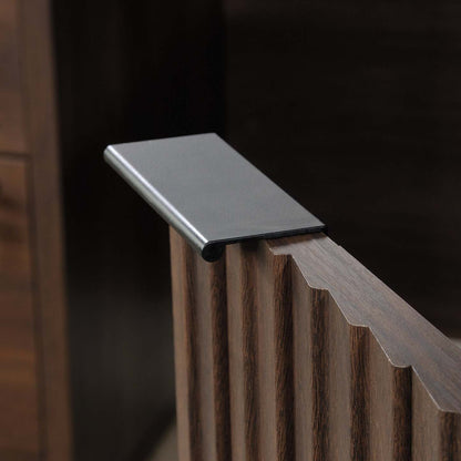 Bureau en forme de L Palo Alto de 59,13 po de qualité commerciale à 3 tiroirs avec armoire - acajou