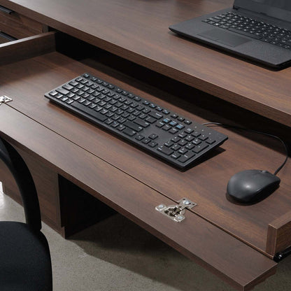 Bureau bahut Palo Alto de 71,18 po de qualité commerciale à 6 tiroirs - acajou